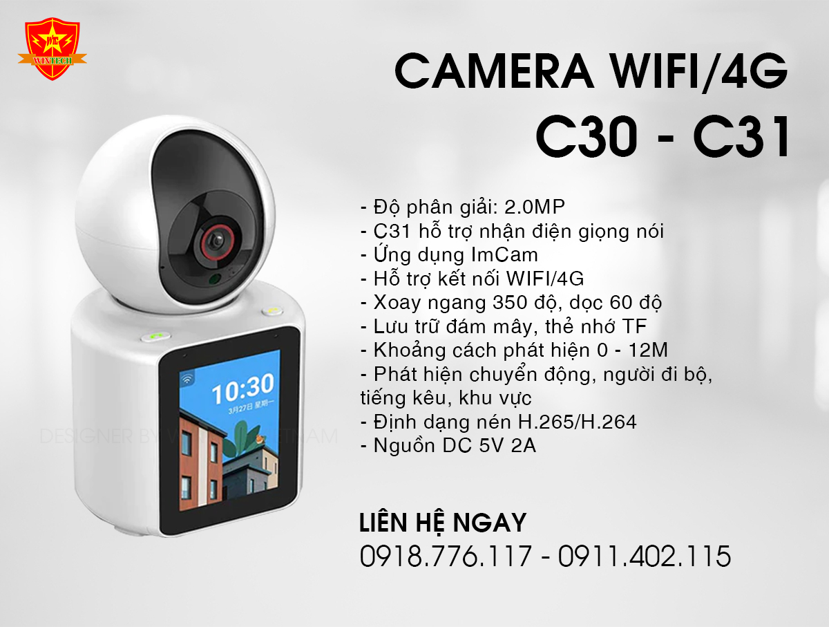 Camera Smart Wifi/4G C30